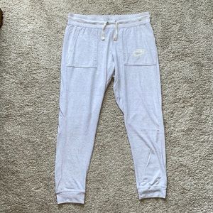 Heather gray and white Nike joggers size large